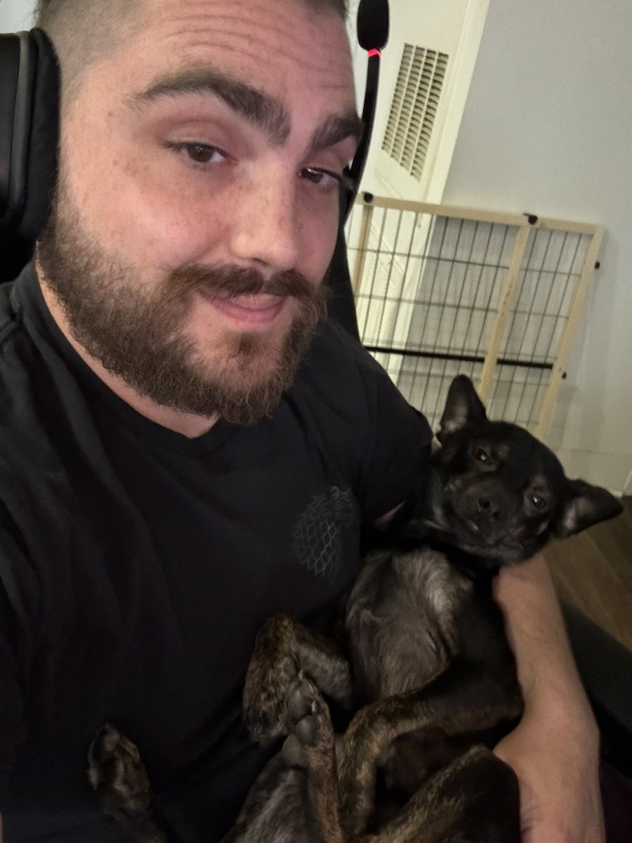 adopting a clingy stray worked out great because we can take turns being the emotional support animal