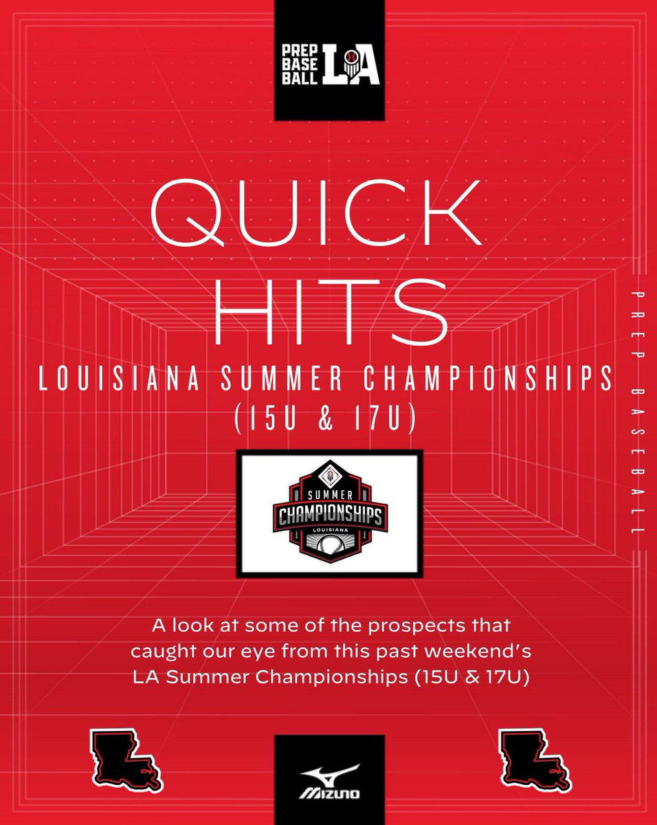 Prep Baseball Louisiana (@prepbaseballla) on Twitter photo ๐ ๐๐๐๐๐ ๐ท๐๐๐: ๐ป๐ฐ ๐๐๐๐๐๐ ๐ฒ๐๐๐๐๐๐๐๐๐๐๐๐ (๐ท๐ป๐ & ๐ท๐ฝ๐)
Take a look at the prospects that caught our eye this past weekend at the 15U & 17U #LASummerChamps24. Notes, video, & more below โคต๏ธ. #BeSeen
<a href="/PBRTournaments/">Prep Baseball Tournaments</a>
๐๏ธ loom.ly/BeUgz70 ๐ ๐๐๐๐๐ ๐ท๐๐๐: ๐ป๐ฐ ๐๐๐๐๐๐ ๐ฒ๐๐๐๐๐๐๐๐๐๐๐๐ (๐ท๐ป๐ & ๐ท๐ฝ๐)
Take a look at the prospects that caught our eye this past weekend at the 15U & 17U #LASummerChamps24. Notes, video, & more below โคต๏ธ. #BeSeen
<a href="/PBRTournaments/">Prep Baseball Tournaments</a>
๐๏ธ loom.ly/BeUgz70