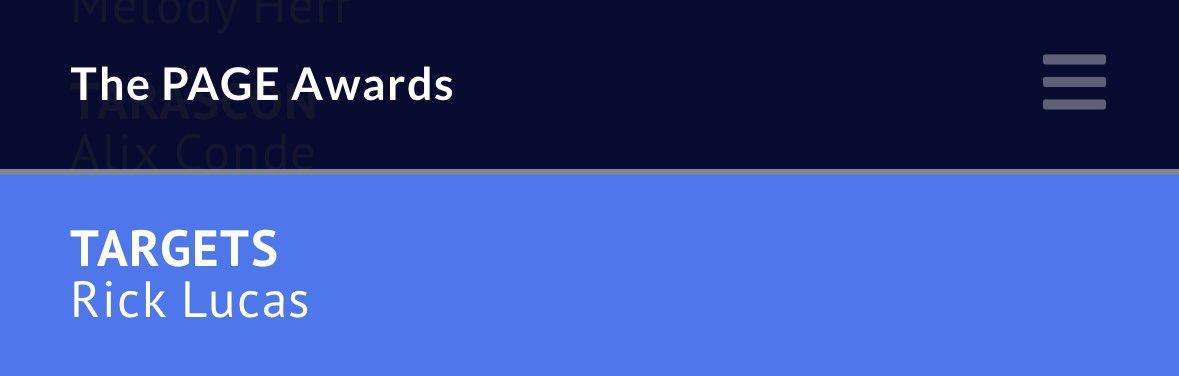 Happy to have been named a <a href="/PAGEawards/">PAGE Awards</a> quarterfinalist, landing in the top 10% and one of 185 Drama scripts to advance. Congratulations to all!