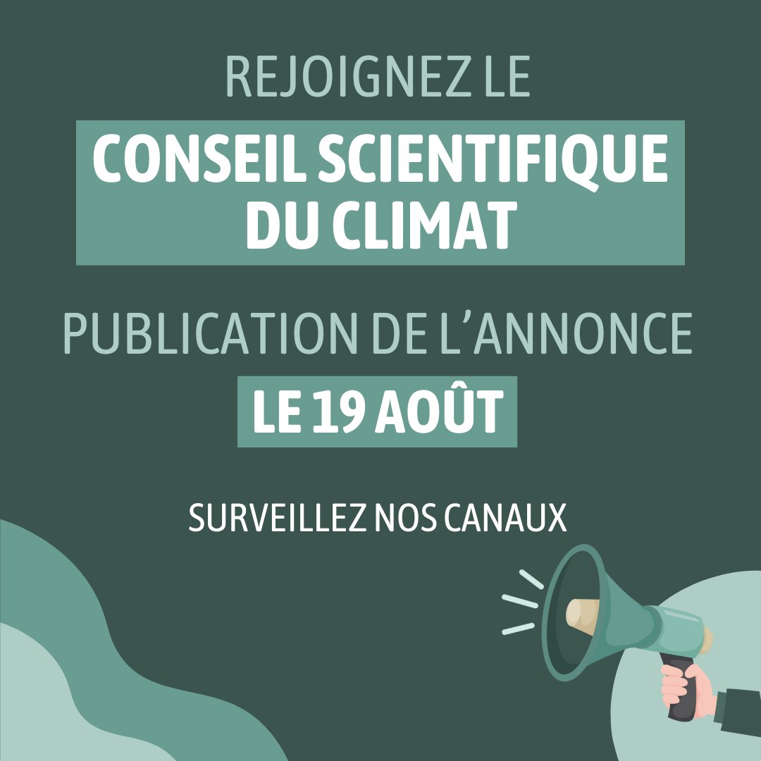 Vous êtes un expert (scientifique) dans le domaine du climat (ou un domaine connexe) et vous voulez jouer un rôle dans la politique climatique fédérale ? Rejoignez le nouveau « Conseil scientifique du climat ». 

Publication de l'annonce le 19 août. Surveillez nos canaux !
