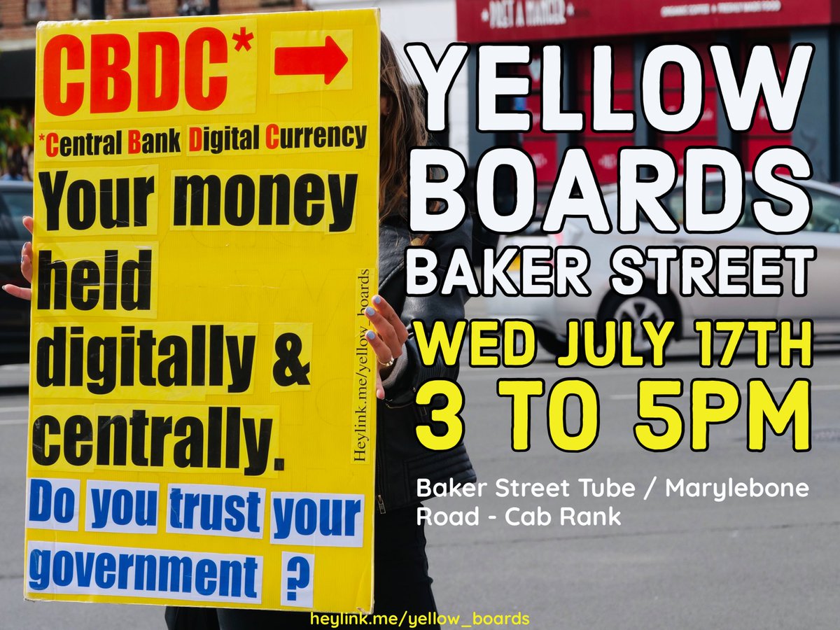 YellowBoards's tweet photo. #yellowboards #yellowboardarmy #outreach #londonpics #rejectagenda2030 #london #keepcashalive #cashisking #rejectdigitalids #rejectcbdc #rejectagenda2050 #bakerstreet https://t.co/TaSLY2j61n