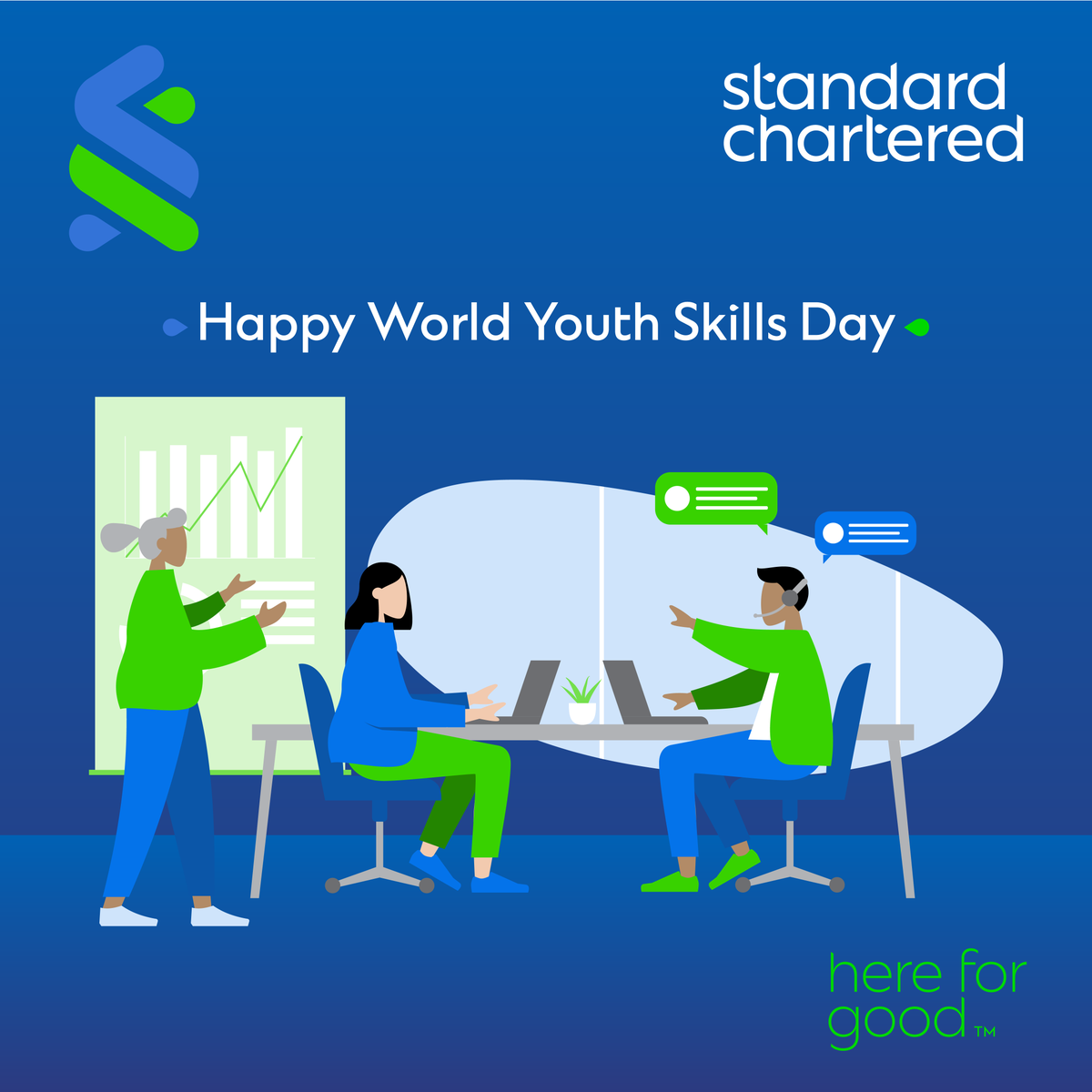 StanChartGH's tweet photo. Our Futuremakers initiative, focused on employability, entrepreneurship and skills in education has impacted over 45,000 young Ghanaians. Today, we celebrate our dedication to harnessing the potential of the youth to drive economic growth tomorrow. 
#WorldYouthSkillsDay https://t.co/up3mMi5aMv