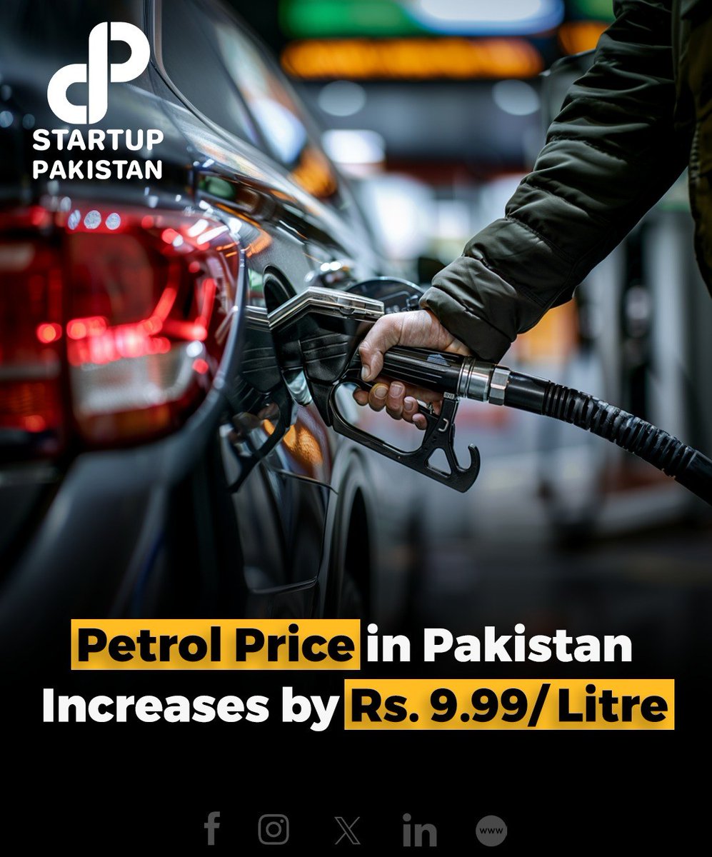 PakStartup's tweet image. The federal government on Monday increased the price of petrol by Rs9.99, taking the rate to Rs275.60 per litre.

#Patrol #Diesel #Pakistan #Hike #Economy