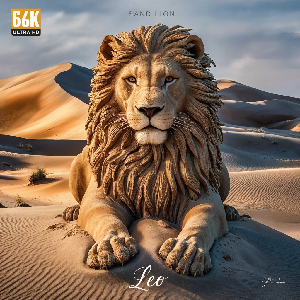7lioness2014's tweet photo. "Sculpted by nature, king of the dunes. 🌞🦁"
#DesertMajesty #SandSculpture #LeoKing #ArtOfNature #DesertWonders #LionHeart
Captioned by #GPT4 #aiart
Contact us for art on Merch, notebooks, journals, coloring books. https://t.co/jsM6SZn3t7