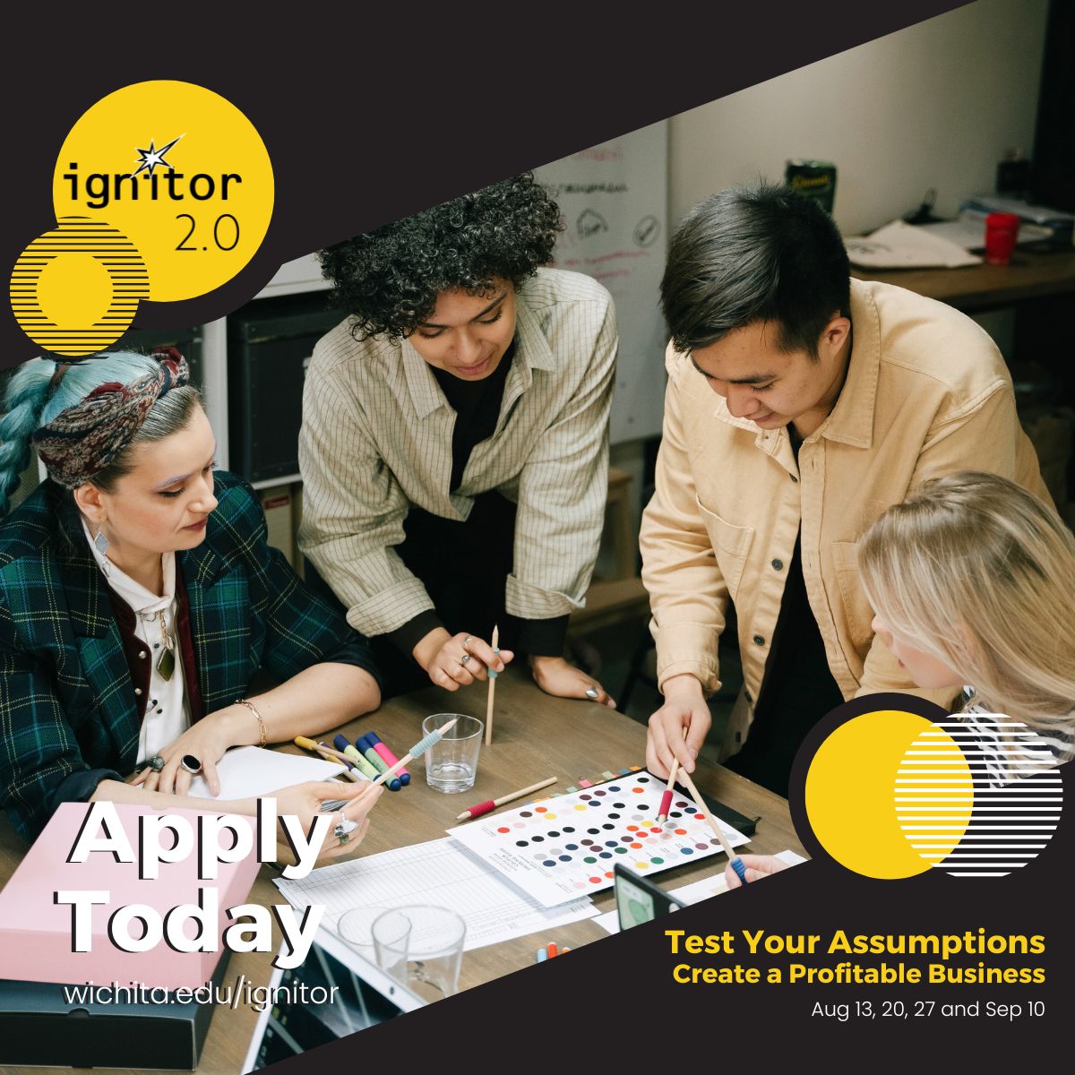 wsucfe's tweet image. What is holding your #Startup back?

If the answer is a lack of clear #BusinessStrategy, then ignitor 2.0 is for you!

Starting 8/13, ignitor 2.0 will teach you how to test your assumptions &amp;amp; build your strategy.

Apply now &amp;amp; #IgniteYourIdea!
wichita.edu/ignitor