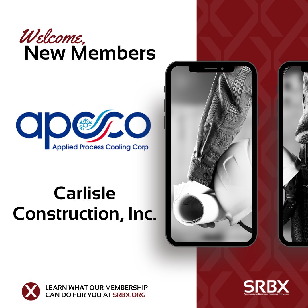 Please join us in welcoming on board our newest members @appliedprocesscooling and @carlisleconstruction! We are thrilled to have you as a valued member of the Exchange.