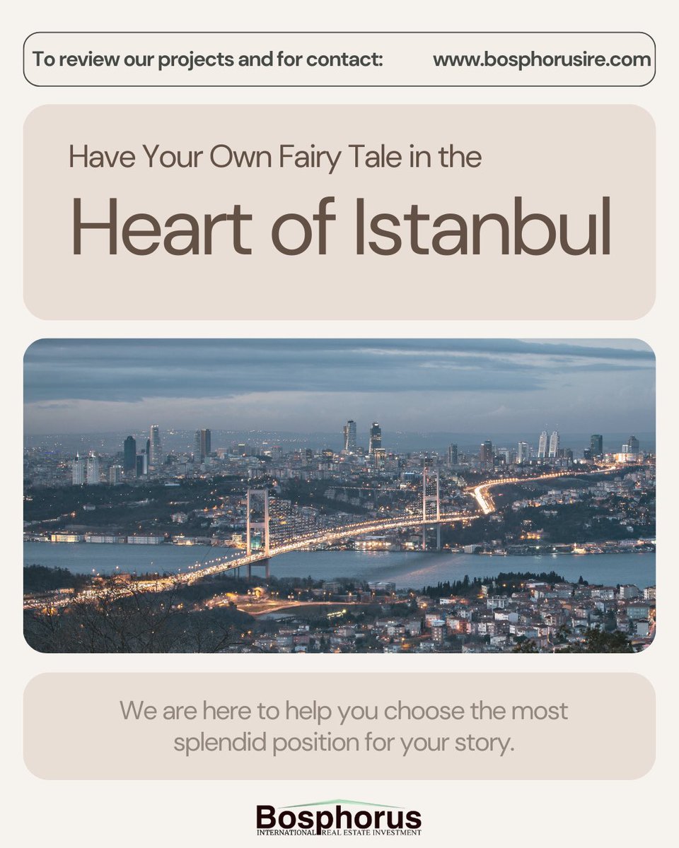 Bosphorusire's tweet photo. Have Your Own Fairy Tale in the Heart of Istanbul ❦

📞 0 (212) 259 40 07
📧 info@bosphorusire.com
🌐 https://t.co/bTA8FP92nZ 

#bosphorusire #realestate #realestateinvestment #investment #realestateagency #agency #investmentagency #Turkey #İstanbul https://t.co/gYJWQ5bxna