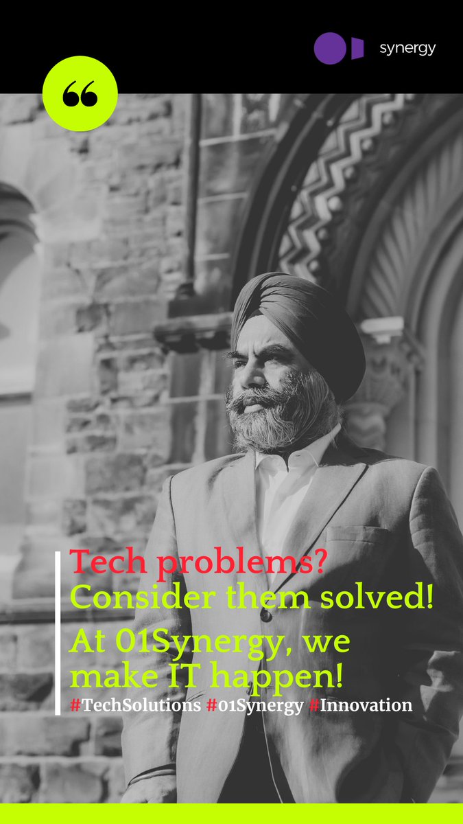 Tech problems? Consider them solved. At 01Synergy, we make IT happen! 💻🚀

#TechSolutions #01Synergy #Innovation