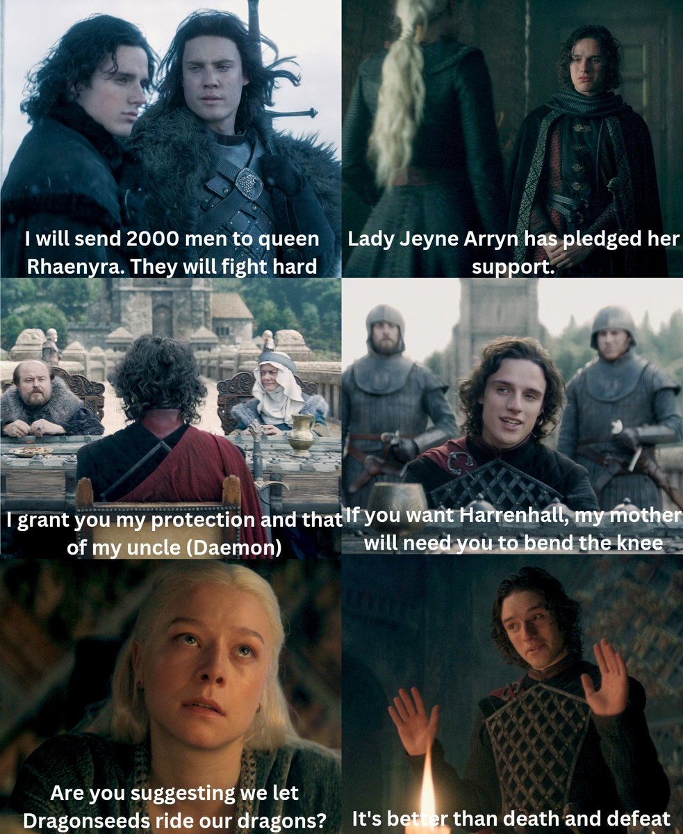 Mayham_H's tweet photo. Jace has secured the North, the Vale, the Freys and dragonriders for Rhaenyra. The best king Westeros could've had! https://t.co/6PoSQlLsLp