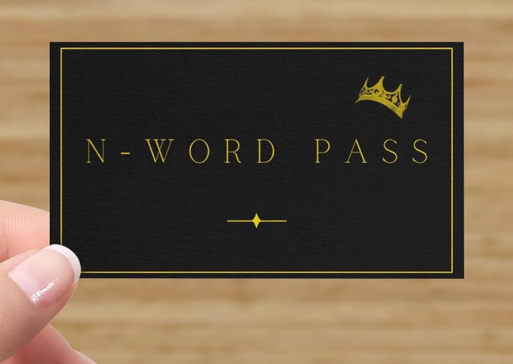 Pediavenir's tweet photo. 🇺🇸 INSOLITE – Une entreprise américaine va commercialiser des n-word Pass. Pour 499$, vous pourrez légalement utiliser le n-word. https://t.co/62c5k4MBIG
