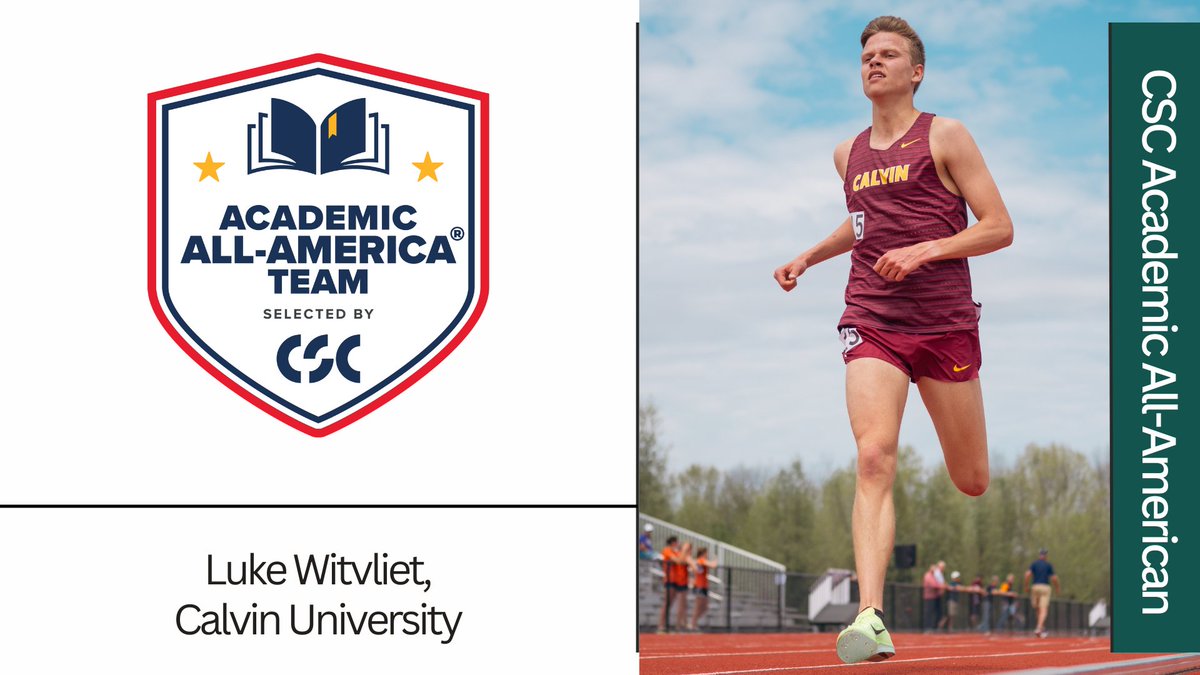 MIAA1888's tweet photo. Calvin's Luke Witvliet Named CSC D3 Academic All-American 👟
Read the @CalvinKnights release at https://t.co/qkjuJ0rSoh.
#D3MIAA #GreatSince1888 #MIAAxc #MIAAtrackfield https://t.co/E3X8IxNy1i