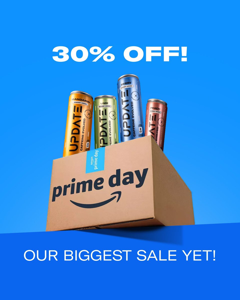 Amazon Prime Day begins tomorrow! We’re having our biggest sale of the year 🎁 Get 30% OFF all <a href="/DrinkUpdate/">Update</a> products on 7/16 &amp; 7/17