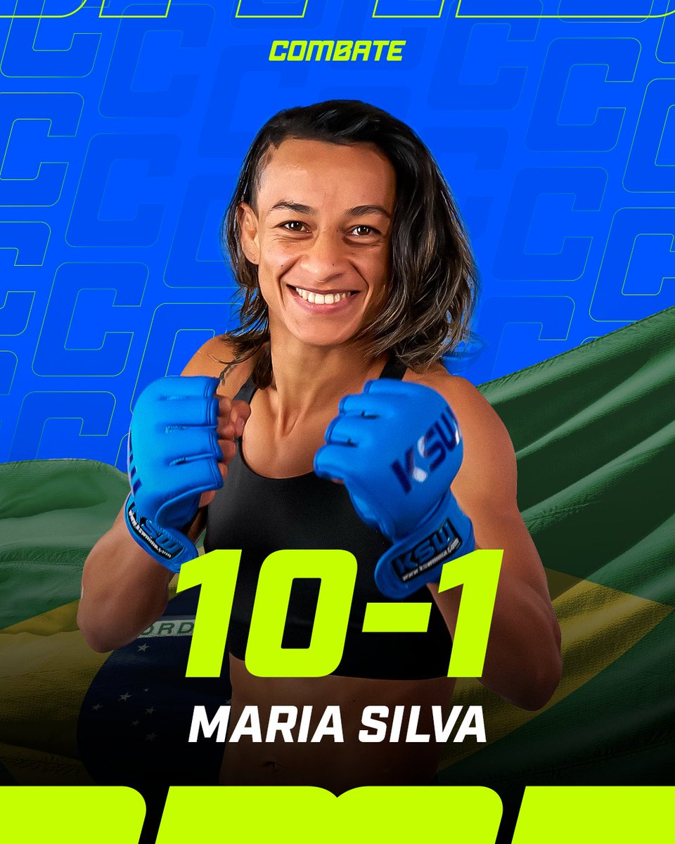combate's tweet photo. Em busca da 11ª vitória 🇧🇷🥊
Sábado (20), Maria Silva volta ao cage do KSW e encara Ewelina Wozniak. Você acompanha ao vivo e com exclusividade na minha tela, às 14h!
*Contém texto alternativo
#Combate #MariaSilva #KSW #KSWNoCombate https://t.co/Mkij7hSIFI