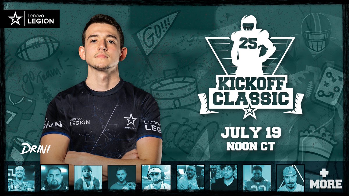 Drini's tweet photo. BIGGEST COLLEGE FOOTBALL 25 TOURNAMENT OF THE YEAR! THE KICKOFF CLASSIC

$2,000 Prize Pool including your favorite pros and content creators.

Hosted by @Complexity and I

This Friday(7/19) 12PM Central.. Be THERE

https://t.co/E9IRmDKfxs
https://t.co/40ifpUdhcR https://t.co/wVm4on42ci