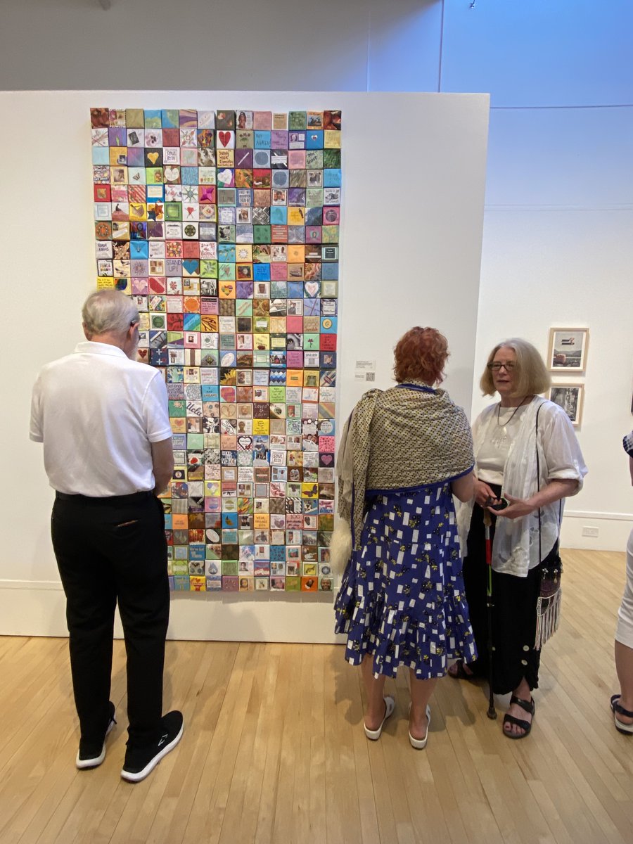 SoulBoxProject's tweet image. A powerful placement of the #SoulBoxProject  in Walnut Creek CA: a large piece exhibiting at the #BedfordGallery July 6 - Sept.15 &quot;We had many good conversations.  Some people spent quite a lot of time looking closely at all the individual Boxes&quot;
#gunviolenceprevention #artivism