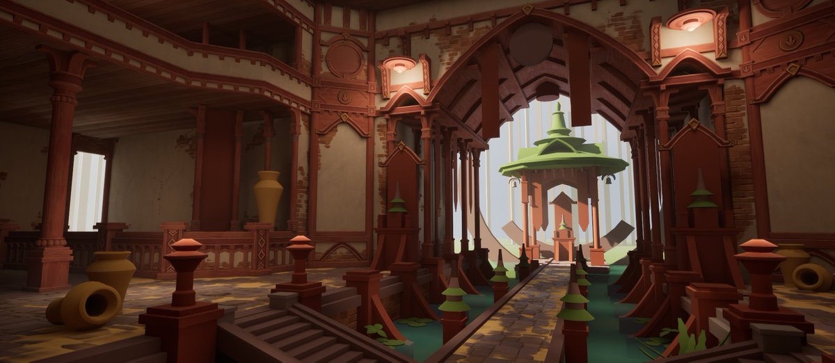 I started to apply the first trim I've created in SD and I'm pretty happy with how it looks!
#gameart #environmentart #stylizedart #UnrealEngine #UE5