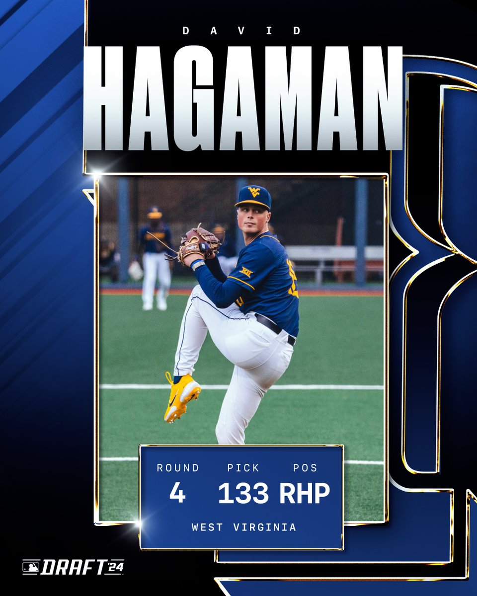 Texas Rangers (@rangers) on Twitter photo With the 133 pick of the 2024 #MLBDraft, the Texas Rangers select RHP David Hagaman from <a href="/WVUBaseball/">WVU Baseball</a>. With the 133 pick of the 2024 #MLBDraft, the Texas Rangers select RHP David Hagaman from <a href="/WVUBaseball/">WVU Baseball</a>.