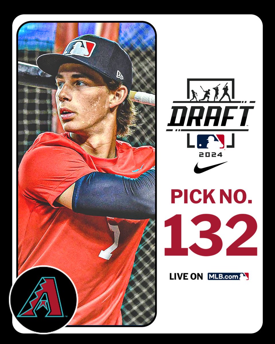 With their 4th-round pick (No. 132 overall), the <a href="/Dbacks/">Arizona Diamondbacks</a> select Francis Howell (MO) shortstop Tytus Cissell, No. 234 on the Top 250 Draft Prospects list.

Watch LIVE: atmlb.com/3zJ3gua