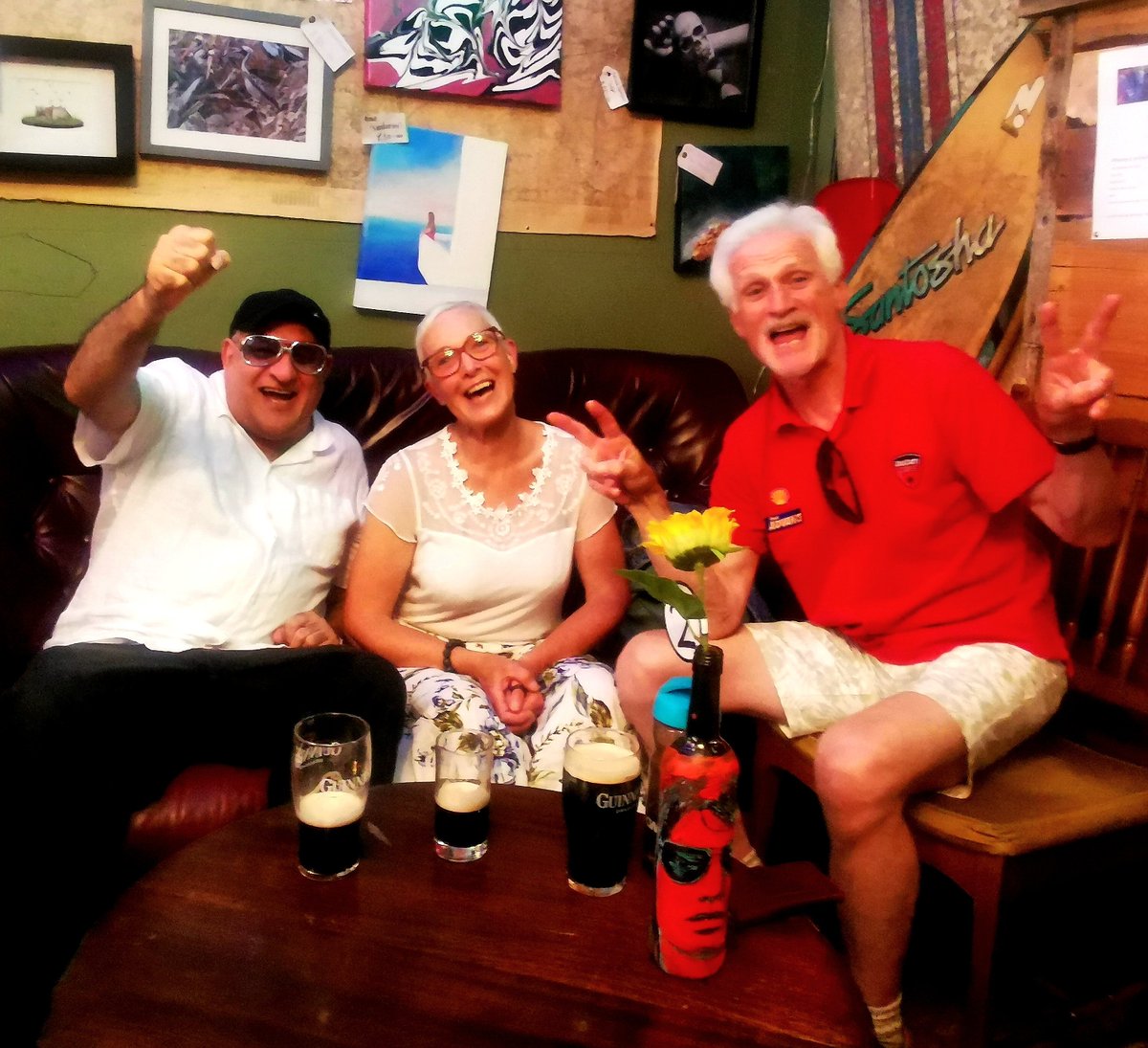BluesmanMikeF's tweet photo. No #Westival @TeamWesty this year, but had a local reunion anyway &amp; great time had by all. Awards from 2023 with Adam of @WrinklyClub by @Stevepxl  then #GoodTimes last nite during #ENGSPA #Euro2024 final (inc my England Glasses!)
#KeepinItBlues on #Blueshour https://t.co/TFvjcbjS9D