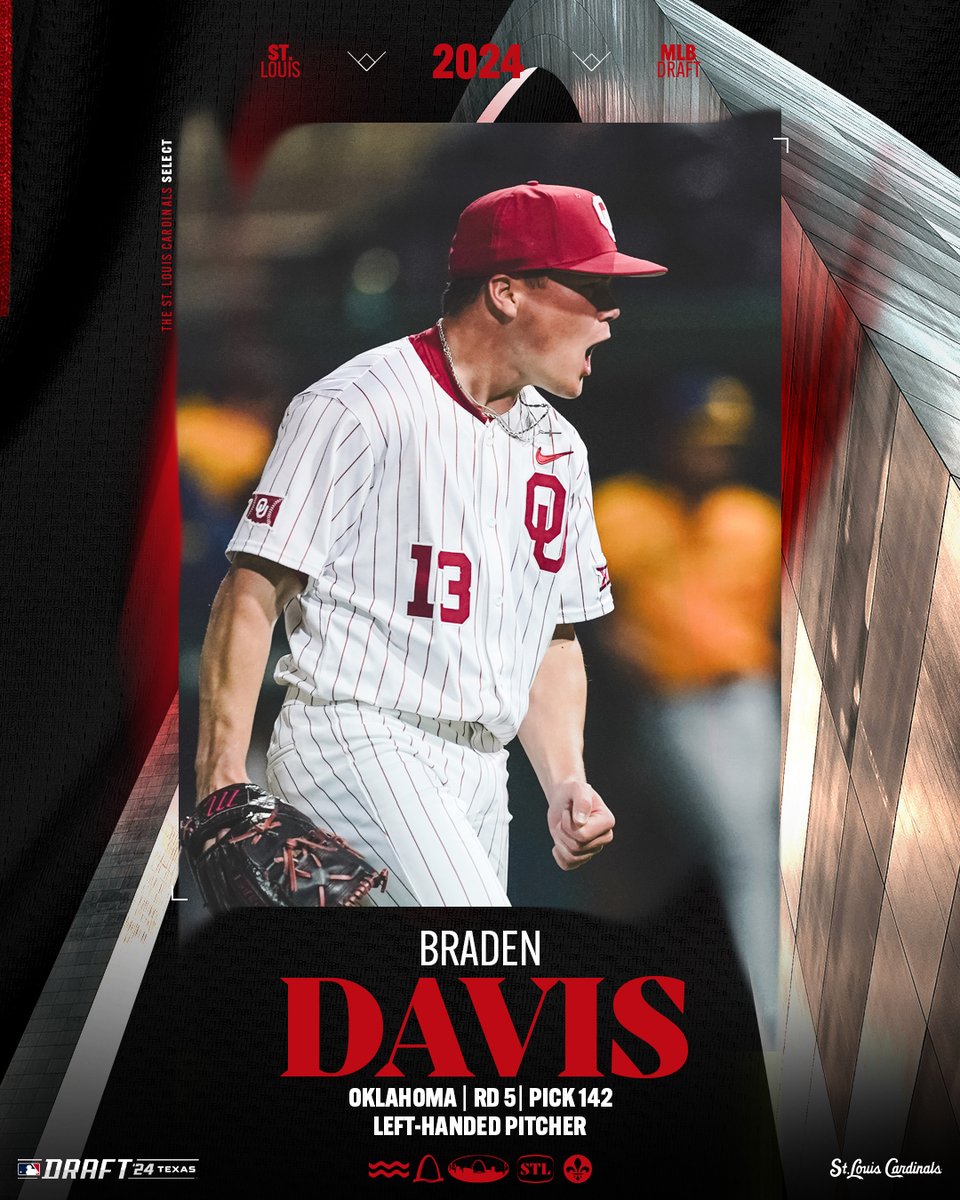 With the 142nd pick in the 2024 MLB Draft, the St. Louis Cardinals select LHP Braden Davis!

#ForTheLou