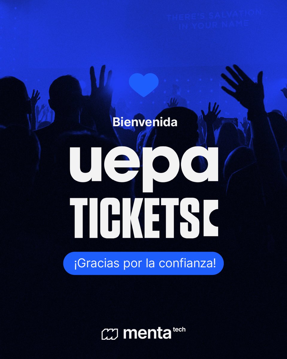 menta_tech_io's tweet photo. ¡Buenas noticias! 🎉

@uepatickets 🇩🇴 seleccionó a menta para su seguridad y mercado secundario de boletos. Con Christian Nodal, aseguraron 12,000 boletos y 40+ transacciones en pocas horas.

Más boleteras de LATAM se suman. 🚀

#mentatech #UEPATickets #integración #ticketing https://t.co/c1j6338jck