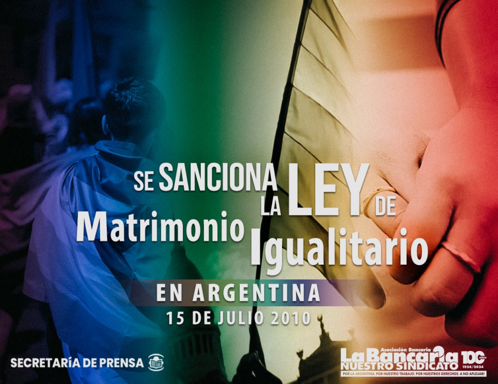 El 15/7/2010 Argentina sanciono la ley de Matrimonio Igualitario, convirtiéndose así en el primer país lationamericano reconociendo derechos  para el colectivo LGBTIQ+.<a href="/SergioOPalazzo/">Sergio Omar Palazzo</a> <a href="/FernandoRalGar1/">Fernando R. García</a> <a href="/carinamarma/">carina marmanelli 💚</a> <a href="/FulvMarcelo/">Ferrero Marcelo Fulv</a> <a href="/Amerodriguez27/">America Rodriguez</a> <a href="/meupadin/">M a r í a</a> <a href="/juliobellabarba/">Julio</a>