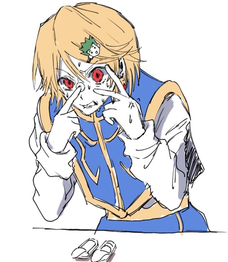 初めてのコンタクトで苦戦するクラピカ