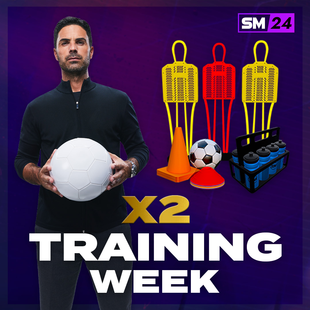 InvncblsGames's tweet photo. Double Training Week! ⚽
Get your boots on and hit the pitch - we're running double training, this time for a whole week! Get double the usual bonuses from training when you check it out in-game this week! 🥅
#SM24 https://t.co/KKTFOWjtIw