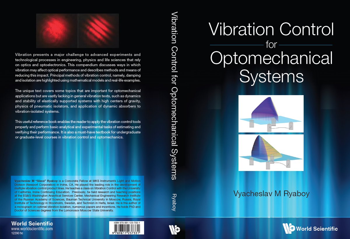 Dear friends and colleagues, 
My class on Vibration Control for Optomechanical Systems is offered again this Fall by the UCI Division of Continuing Education. lnkd.in/gxqgbpNd . 
It is based on the new textbook with the same title lnkd.in/gaCtMCng .