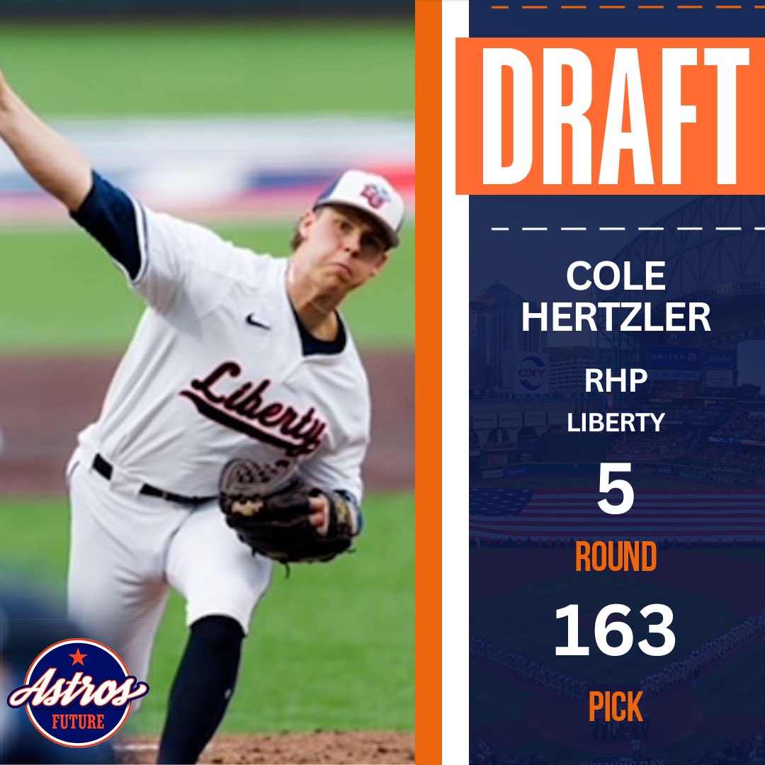 AstrosFuture's tweet photo. The #Astros selected RHP Cole Hertzler with their 5th round pick. #Relentless https://t.co/IbDVTujJr0