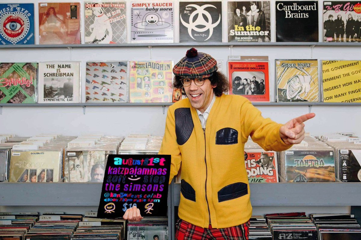 SoftStepBand's tweet photo. Hi everyone, it’s me, Nardwuar, the human serviette!
And today, I’m here with… Katzpa Jammas, Soft Step, and The Simsons!
The entity tells me if you don’t come to the show on August 21st, everyone will know what you’ve done!
Doot doola doot doo… https://t.co/0NyXk4sVSL