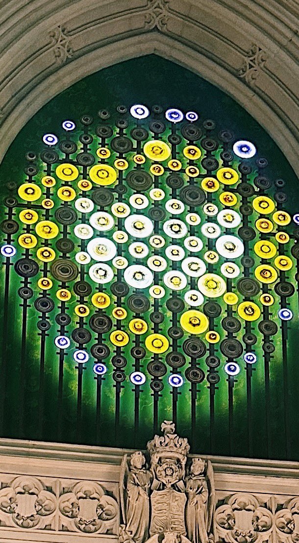 JennieT_Astro's tweet photo. Was at Parliament today and captured the stunning art installation that commemorates the suffragettes and their successful campaign to secure votes for women. Each disc is unique and represents the scrolls of petition sitting atop a cross to create an appropriate Venus glyph 🙏🏼✨ https://t.co/pZjUQLGZ6g