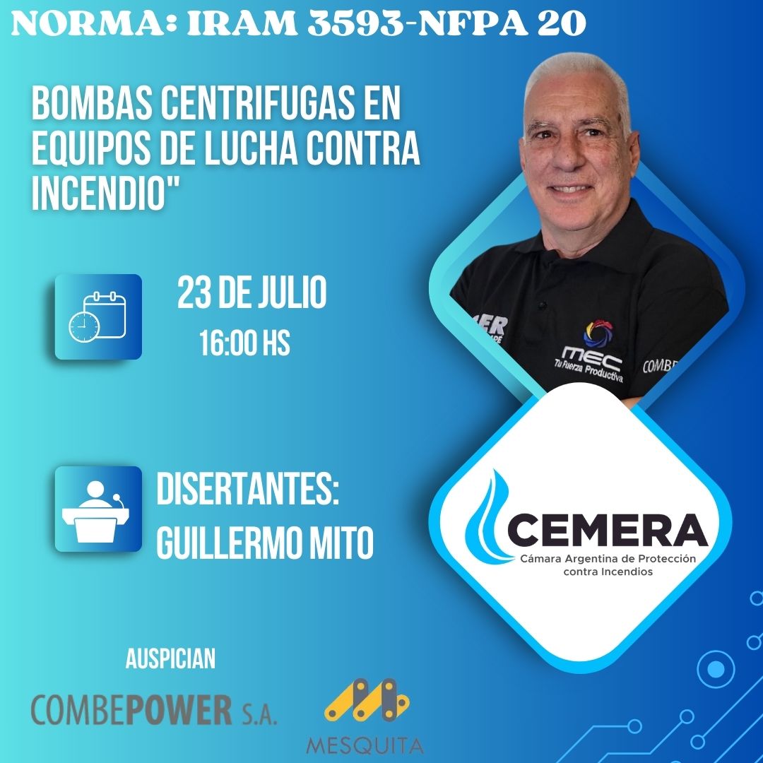 Los invitamos a participar de una nueva capacitación brindada por nuestro Asociado y Sponsor COMBE POWER en la cual podrán interactuar y evacuar todas sus dudas con respecto a la normativa y casos prácticos sobre Bombas.
ENTRADA LIBRE Y GRATUITA
eventbrite.com.ar/e/bombas-centr…