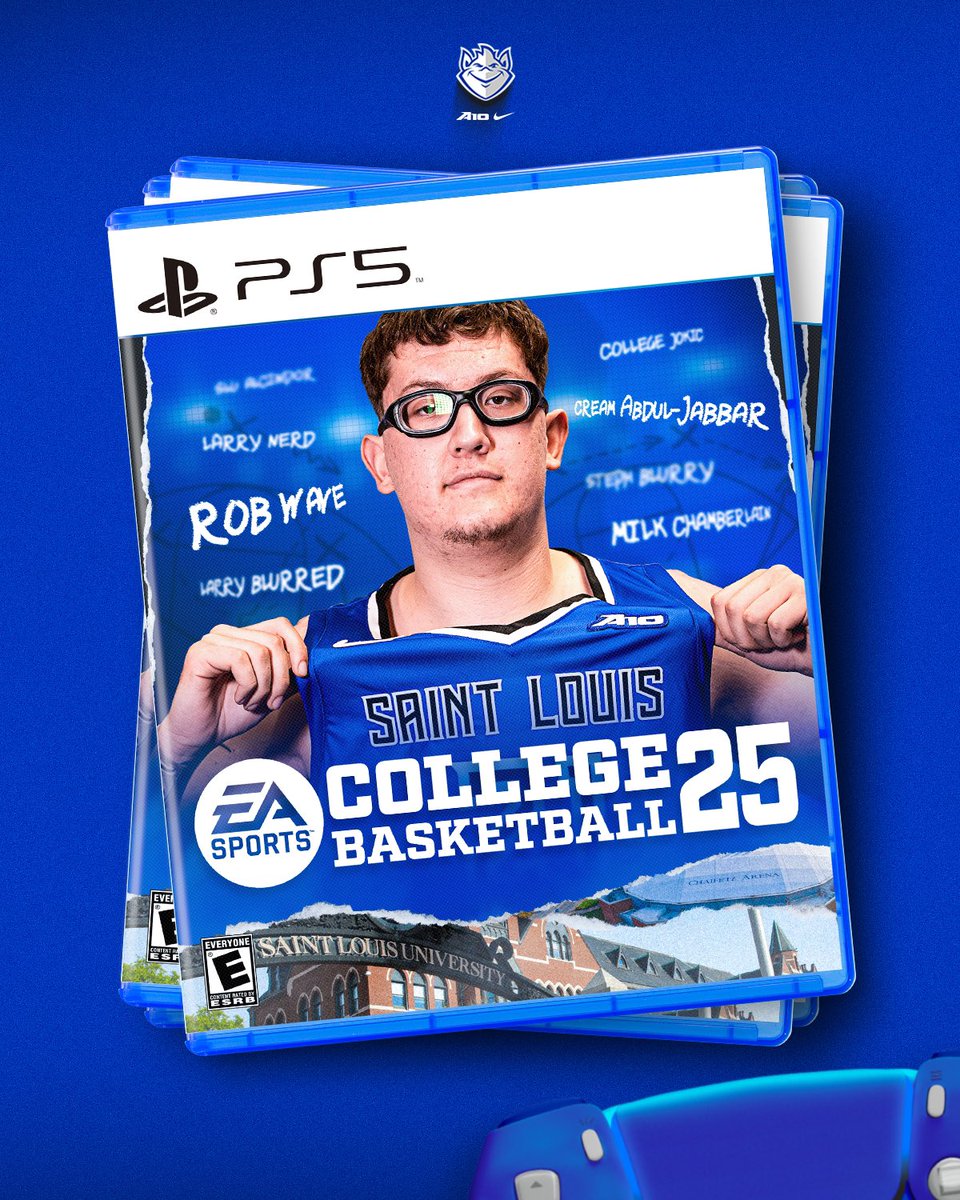 SaintLouisMBB's tweet photo. Speaking it into existence. 🥽 🎮 

Let’s make this happen, @EASPORTSCollege! 

#SLUBillikens x #CFB25 https://t.co/CSzFEWNFI2