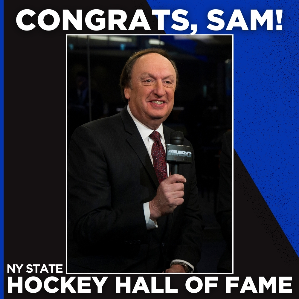 MSGNetworks's tweet photo. A New York Legend, Sam Rosen was inducted into the New York State Hockey Hall of Fame. https://t.co/t7hIhTAqt5