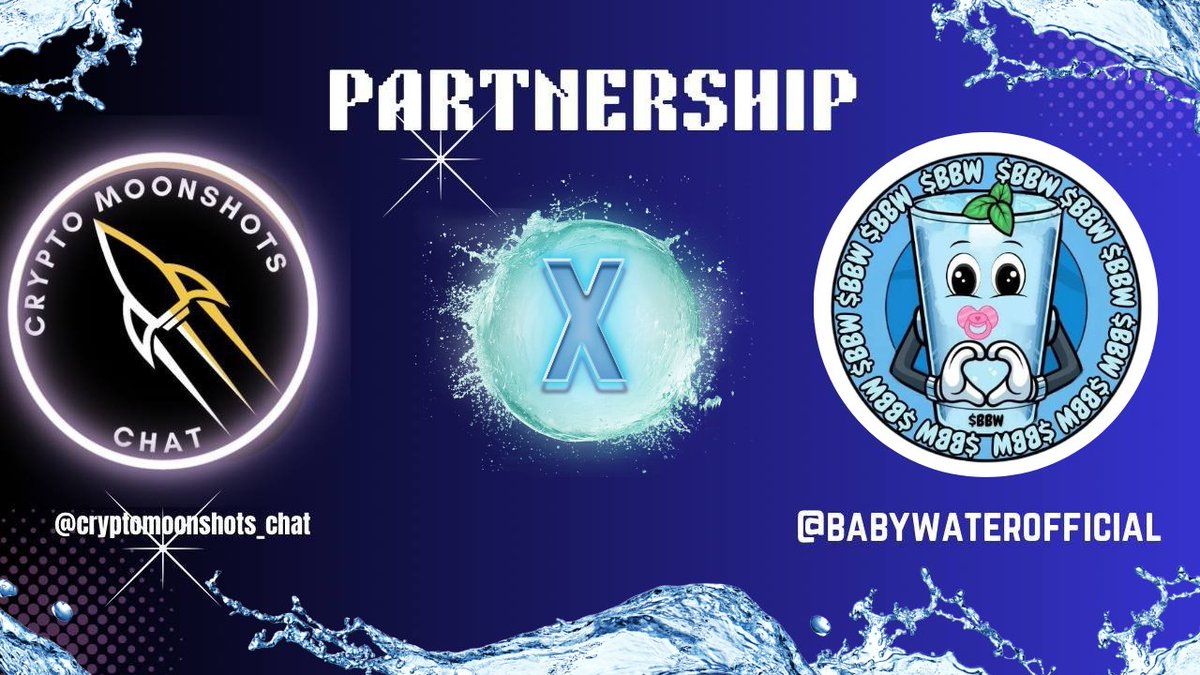 BabyWatercoin's tweet photo. @CryptoMoonSh0ts Thanks for the partnership🤝 https://t.co/5FEWvtW6mL