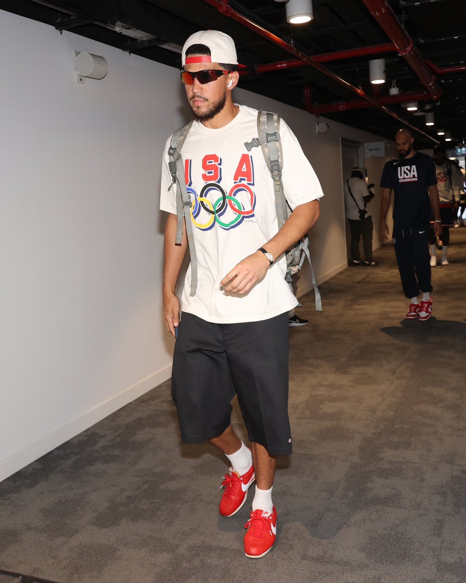 white tees and nike cortez