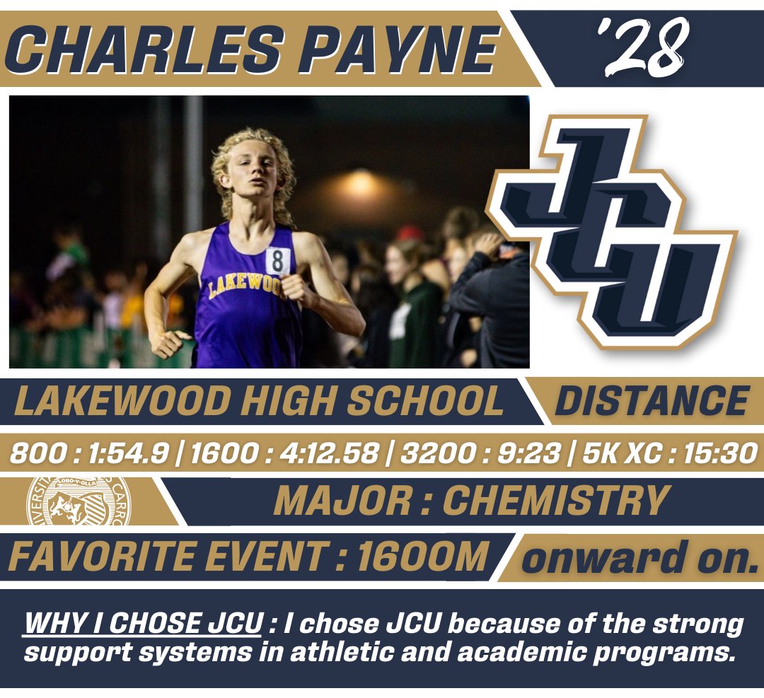 JCUXCTF's tweet photo. Introducing the next round of our newest Blue Streaks!

🔷Charles Payne - Lakewood - Distance
⚡Lexi Berwald - Mentor - Sprints/Hurdles
🔷Kevin March - Mentor - Jumps

Welcome Class of 2028! ⚡

#StreakUp | #WhyJCU https://t.co/KiE0MU5BlV