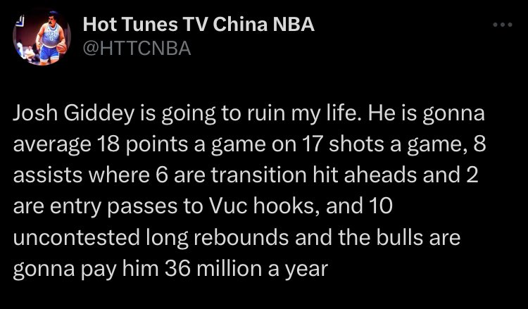 Josh Giddey scores 17 on 18 shots, my prophecy starts to take shape
