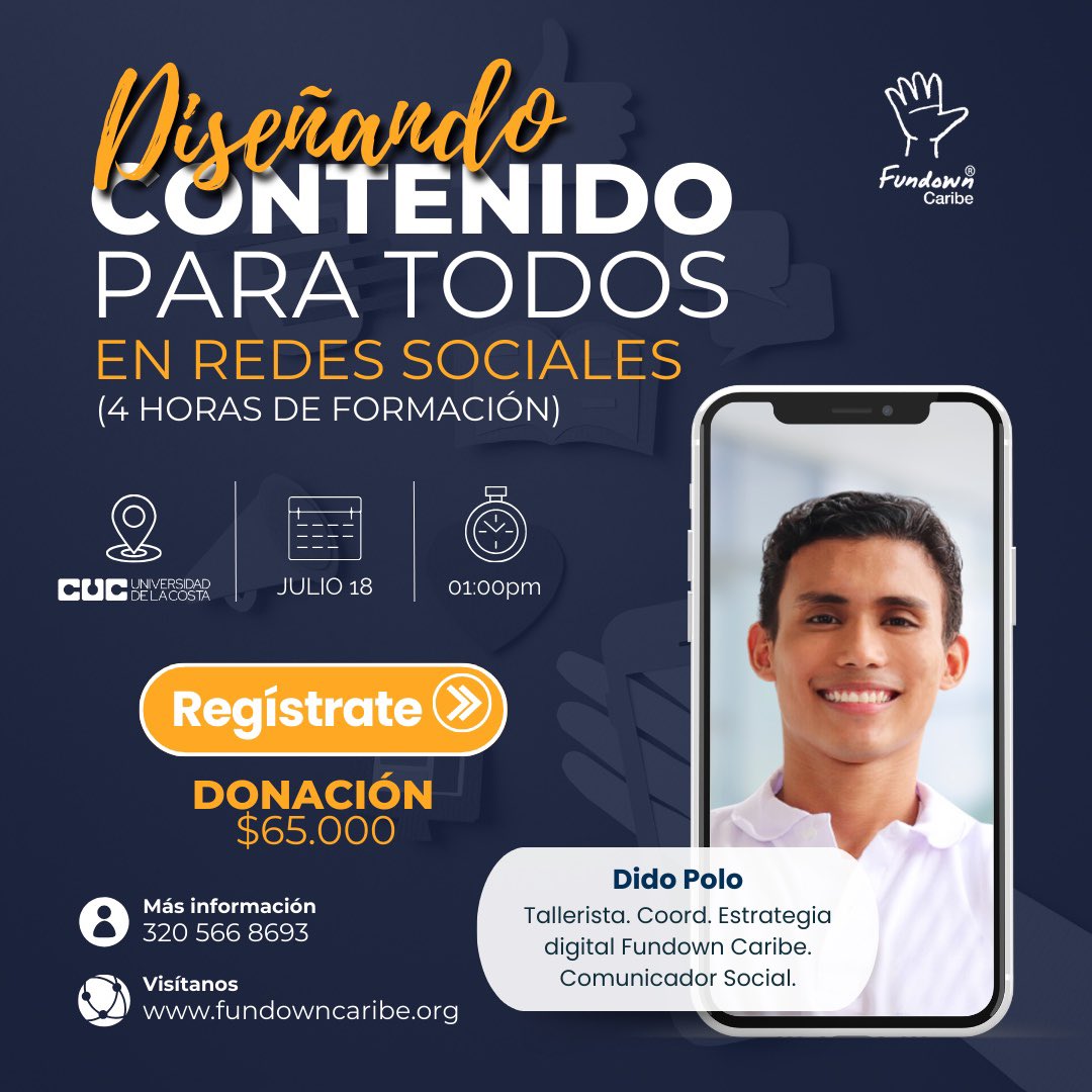 ¡Únete al taller “Diseñando contenido para TODOS en redes sociales” y transforma tu forma de comunicar! 🖐🏻💙

Un taller dirigido a todo público interesado en mejorar sus habilidades y comprensión sobre la creación de contenido digital inclusivo y accesible.

🔗 ¡Inscríbete!