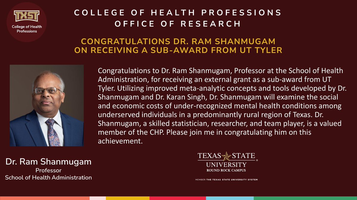 TXST CHP Office of Research tweet media