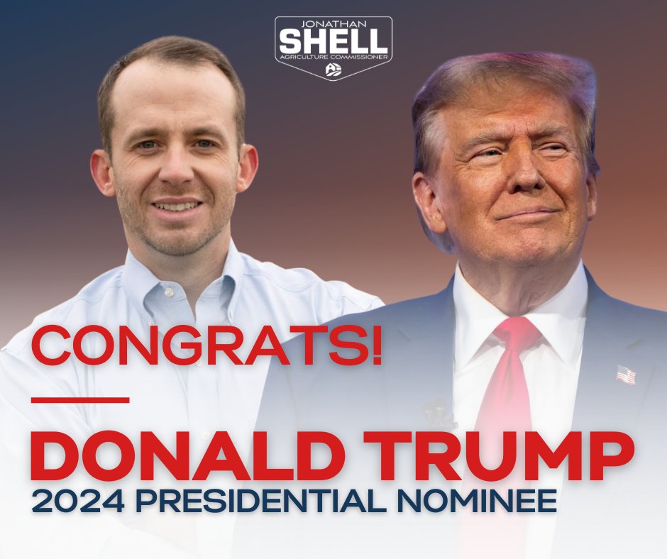 Unified behind our nominee. Congratulations to President Donald Trump on being officially nominated as the Republican Party's 2024 Presidential Candidate!