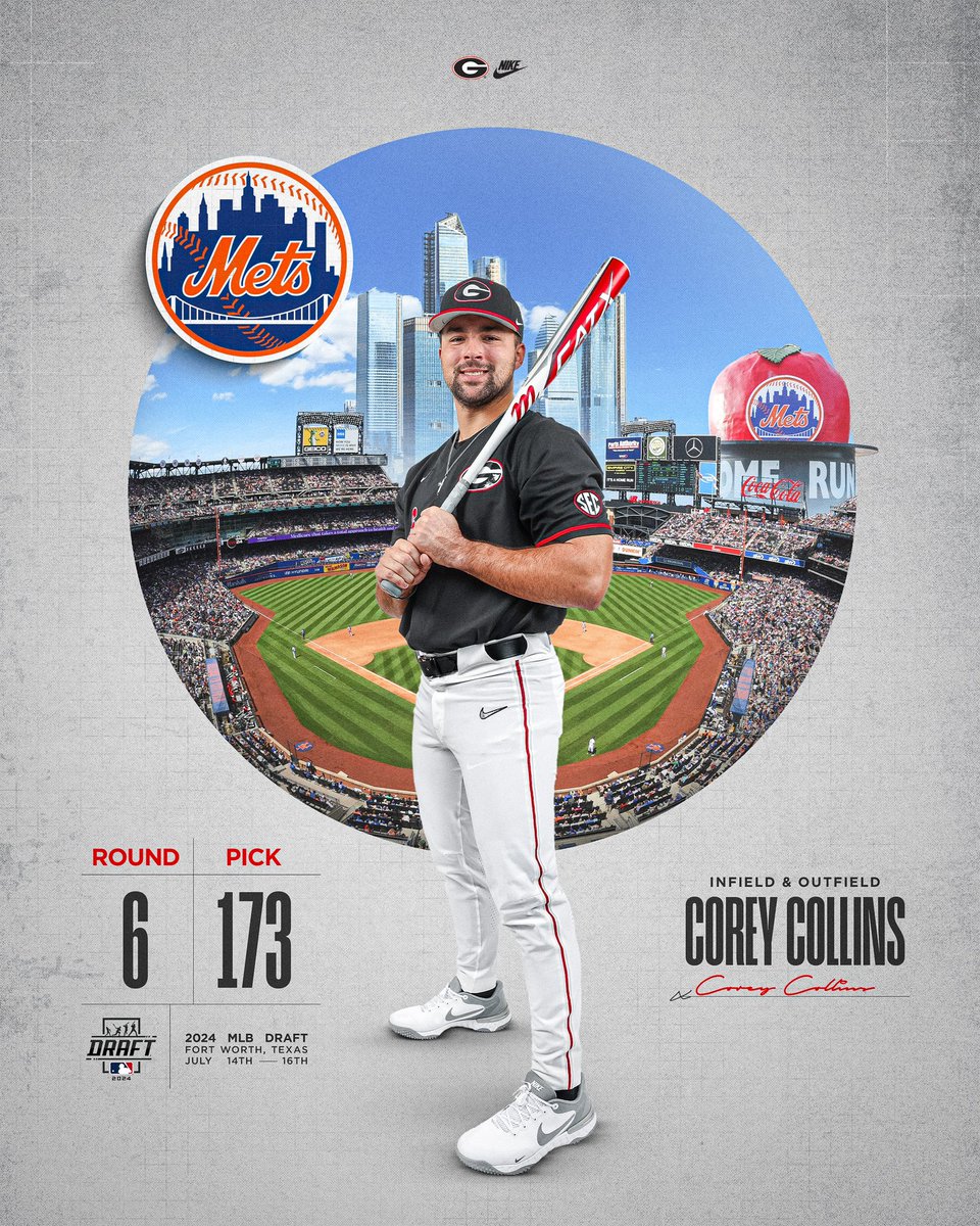CC ➡️ NYC

#GoDawgs | <a href="/Mets/">New York Mets</a>