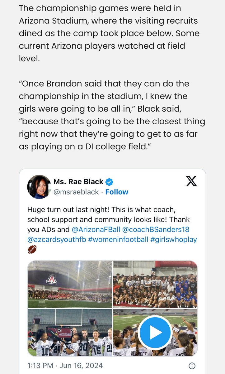 msraeblack's tweet photo. Awesome U of A girls flag write up! https://t.co/izfi9G05ub

@coachBSanders18 @CoachBrennan @CUSDAthletics #teamCUSD https://t.co/oiA5a3pJKz