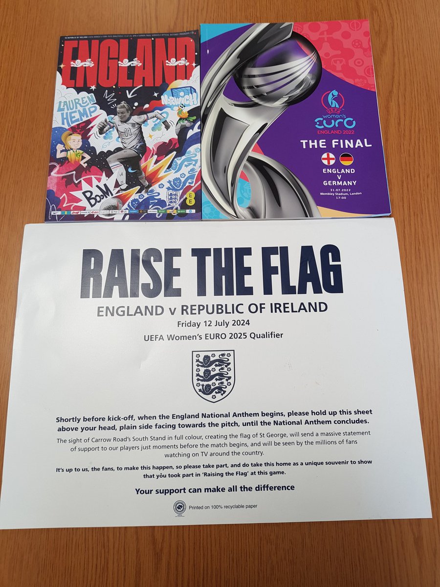 DagenhamInvince's tweet photo. #LizzyAshcroftCollection now has 103 Years of Match Programmes from every decade thanks to this beauty from England v Republic on Friday at Carrow Road @HBee2015 @footballandwar @justaballgame @collectfootball @MickKielty https://t.co/0XiUGaKJld
