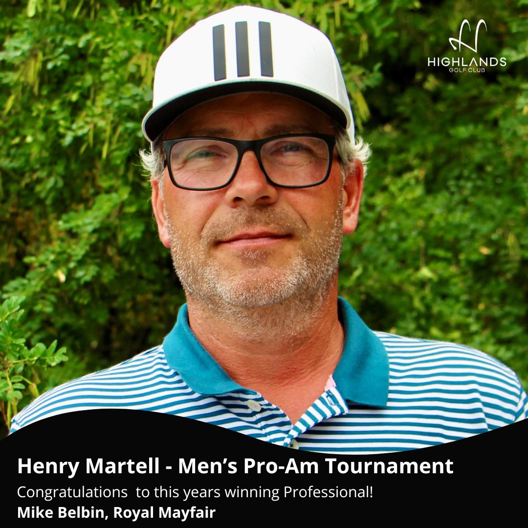 HighlandsGC1929's tweet image. Henry Martell Men's Pro-Am Tournament!
🏆Team Results:  James Whitton, Noah Clarke, David Caseley and David Henderson
🏆Top Professional: Mike Belbin, Royal Mayfair
🏆Top Amateur:  Brian Laubman

Big Thank You to our sponsors, participants, volunteers and staff members!