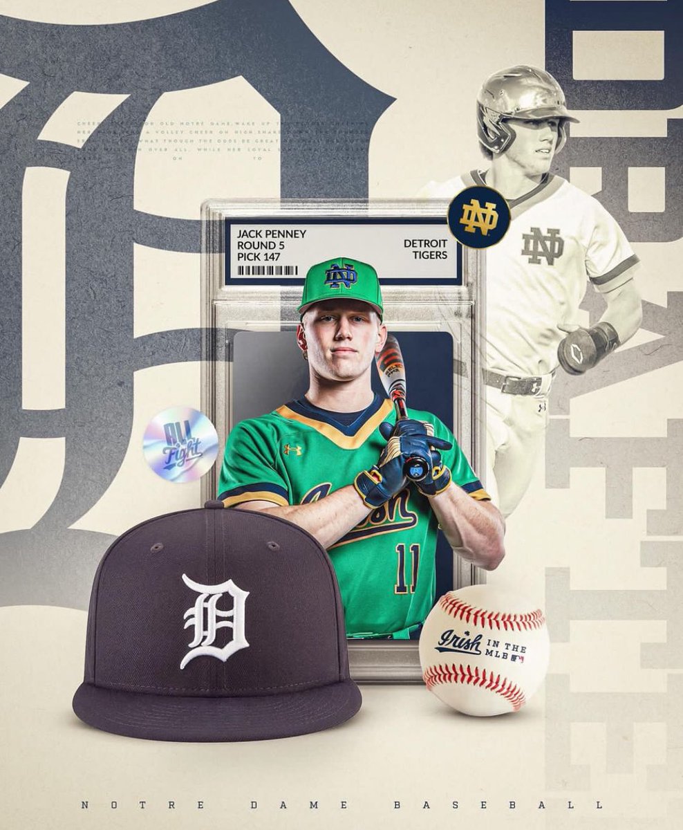 dosleprechauns's tweet photo. Jack Penney drafted by the Tigers in the 5th round! #IrishintheMLB
(📸- @NDBaseball IG) https://t.co/p1Higr5k6Q