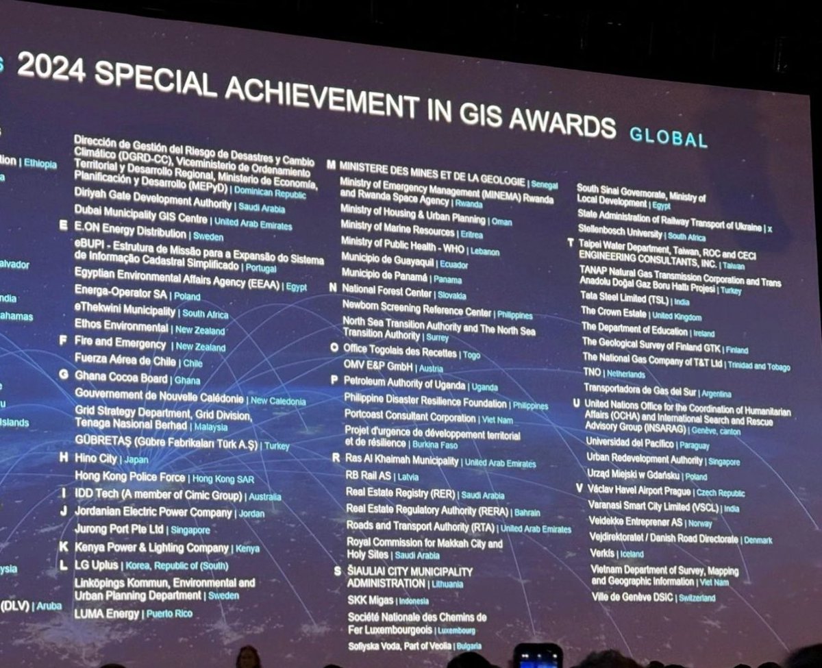 The <a href="/Esri/">Esri</a>  Users Conference is on this morning. This years theme is, GIS uniting the world 🌎. Very proud and happy to <a href="/KenyaPower_Care/">Kenya Power</a>  for the special achievement in using GIS in mapping and enhancing customer service.