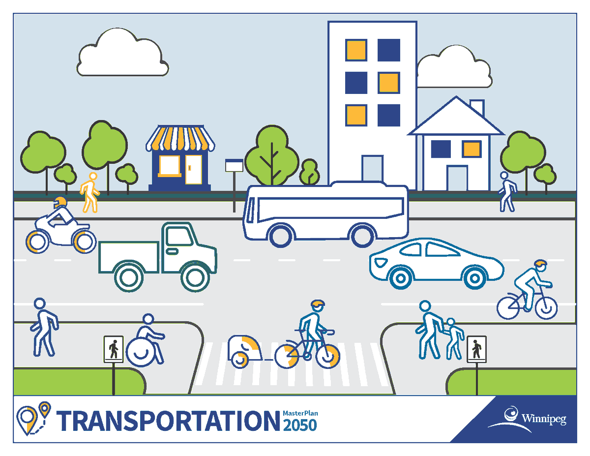 TRANSPORTATION 2050: Reimagined Mobility is the roadmap to take our transportation network into the future. Learn what reimagining mobility could mean for you and how you move around the city could change at winnipeg.ca/tmp2050. #tmp2050 #transportation2050 #reimaginemobility