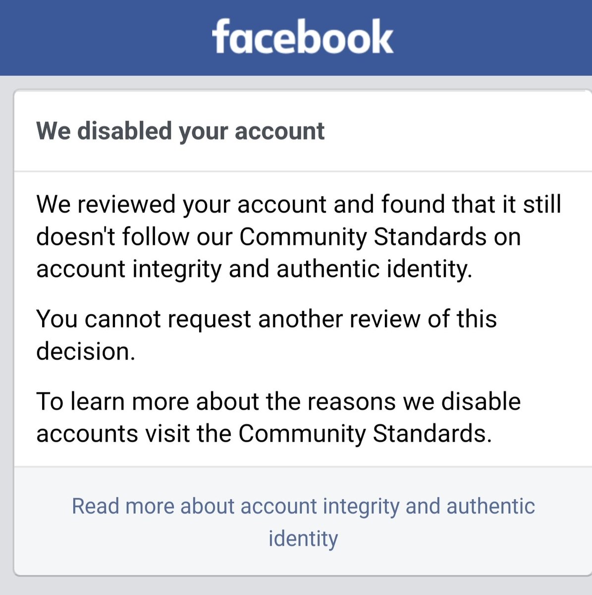 Does anyone know what to do here as I have had my business account disabled for no reason at all.